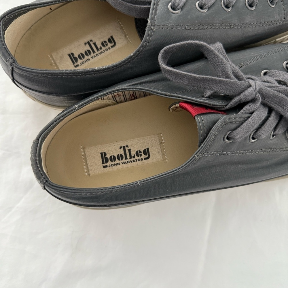 John Varvatos Charcoal and Cream Sneakers - Picture 4 of 7